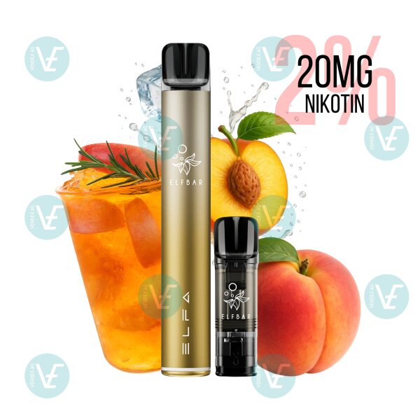 Elfbar - Elfa Pro Starter Kit - Dark Gold - Peach Ice