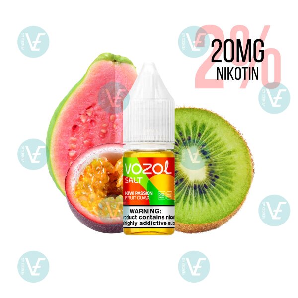 Vozol E-Liquid 20mg/ml  Kiwi Passionfruit Guava