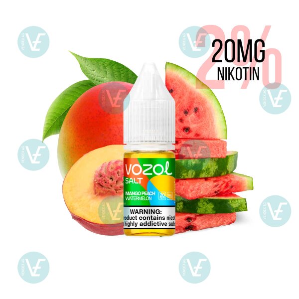 Vozol E-Liquid 20mg/ml  Peach Mango Watermelon