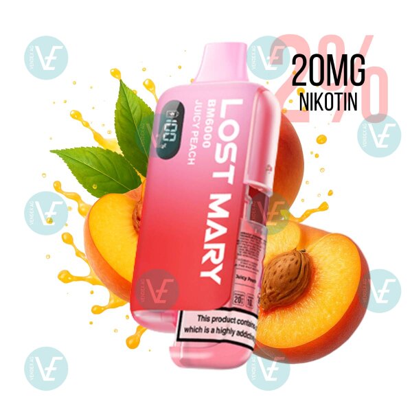 Lost Mary BM6000 Hybrid E-Zigaretten Kit Juicy Peach