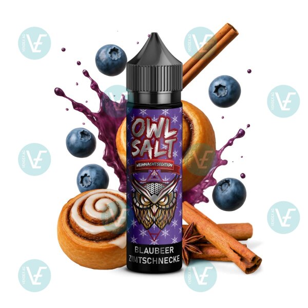 OWL Salt -  Longfill Weihnachtsedition Blaubeer Zimtschnecke