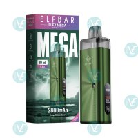 Elfbar - ELFX Mega Kit in Grün mit Verpackung