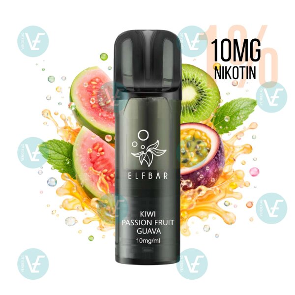 Elfbar - Elfa Pro V2 Pods - Kiwi, frutto della passione e guava 10 mg/ml