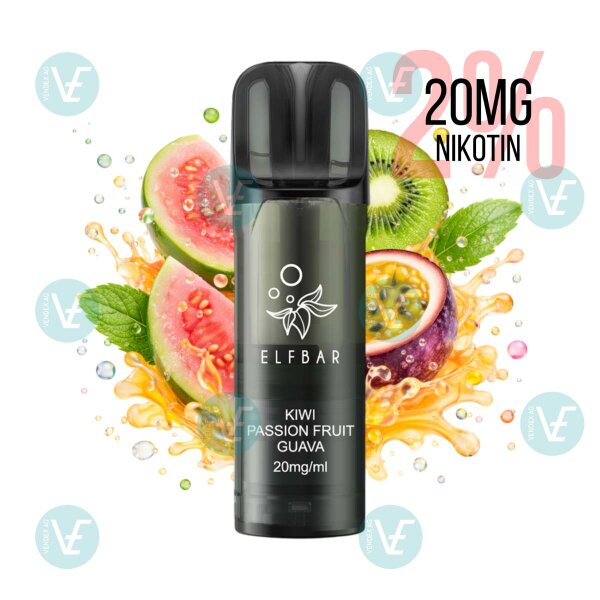 Elfbar - Elfa Pro V2 Pods 20mg/ml - Kiwi Passion Fruit Guava