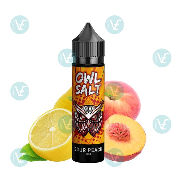 OWL Salt - Sour Peach Longfill 10ml in 60ml Flasche