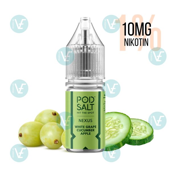Pod Salt - Nexus White Grape Cucumber Apple 10mg/ml