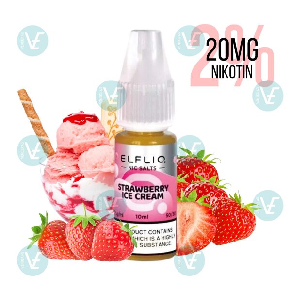 Elfbar - Elfliq Strawberry Ice Cream 20mg/ml