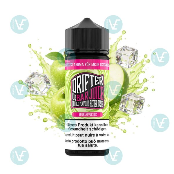 Drifter Bar Juice - Sour Apple Ice 120ml - Shortfill