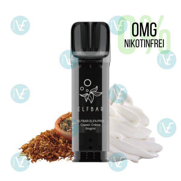 Elfbar - Elfa Pro Pods - Classic Creme 0mg/ml 0%