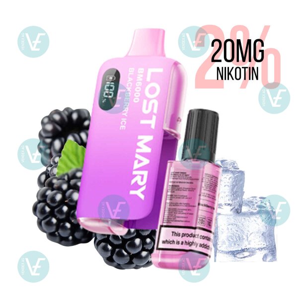 Lost Mary BM6000 Hybrid E-Zigaretten Kit Blackberry Ice