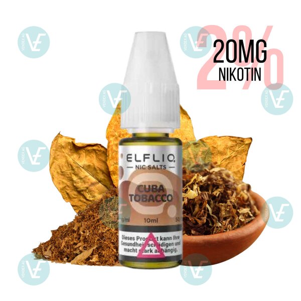Elfbar - Elfliq Nikotin Salz Liquid 20mg/ml (2%) Cuba Tobacco