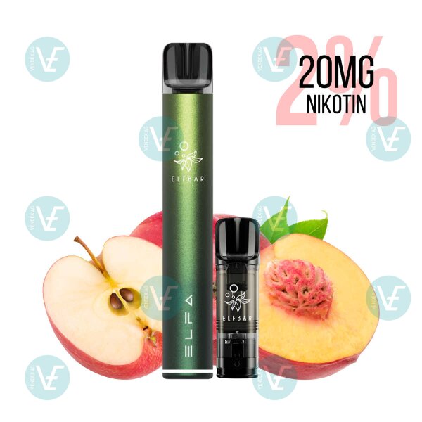 Elfbar - Elfa Pro Starter Kit - Aurora Green - Apple Peach