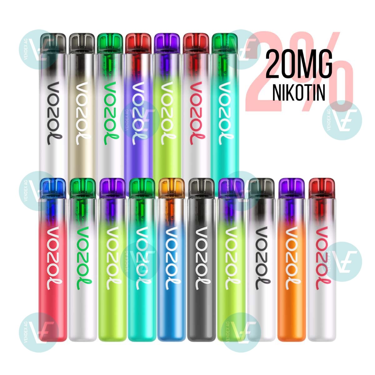 legal vape Buy Vozol Neon Disposable Vape 20mg Nicotine Salt cheap!