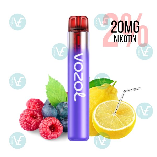 Vozol - Einweg Vape Neon 800 Blue Razz Lemon 20mg Nikotin Salz