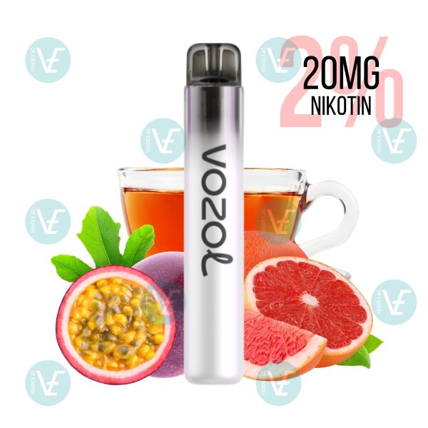 Vozol - Einweg Vape Neon 800 Grapefruit Passionfruit Tea 20mg Nikotin Salz