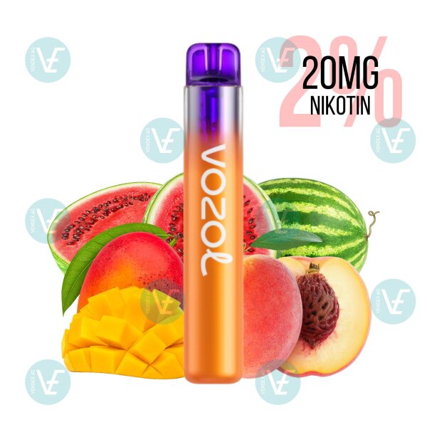 Vozol - Einweg Vape Neon 800 Peach Mango Watermelon 20mg Nikotin Salz