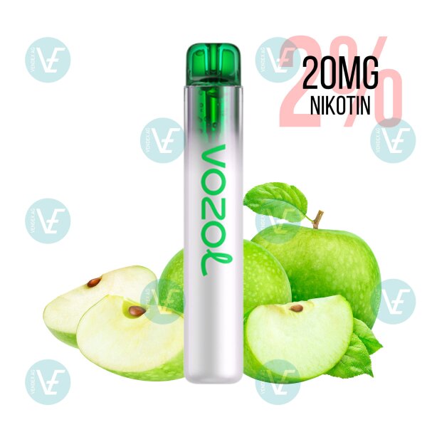 Vozol - Einweg Vape Neon 800 Sour Apple 20mg Nikotin Salz