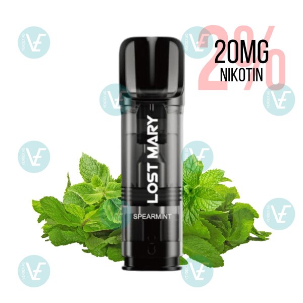 Lost Mary - Pre-Filled Pods Tappo Spearmint 20mg/ml Nikotin Salz