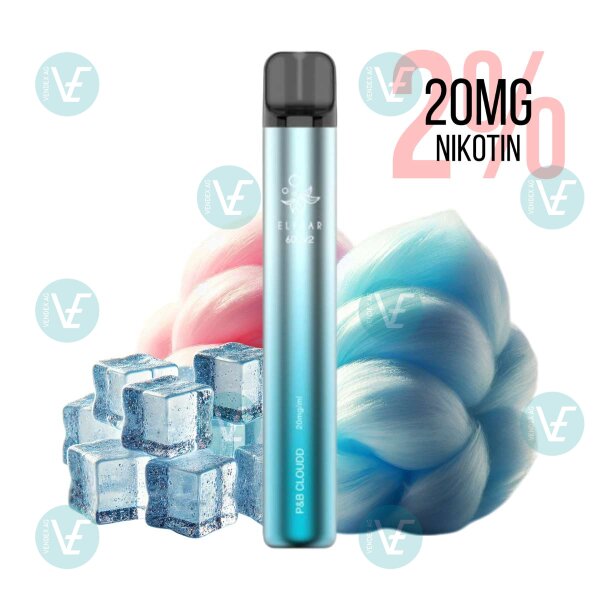 Elfbar - Einweg E Zigarette 600 V2 P&B Cloudd (Cotton Candy Ice) 20mg/ml 2%