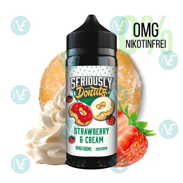 DOOZY VAPE - Seriously Donuts - 120ml Shortfill  Strawberry & Cream