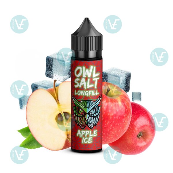 OWL Salt - Longfill 10ml in 60ml Flasche Apple Ice
