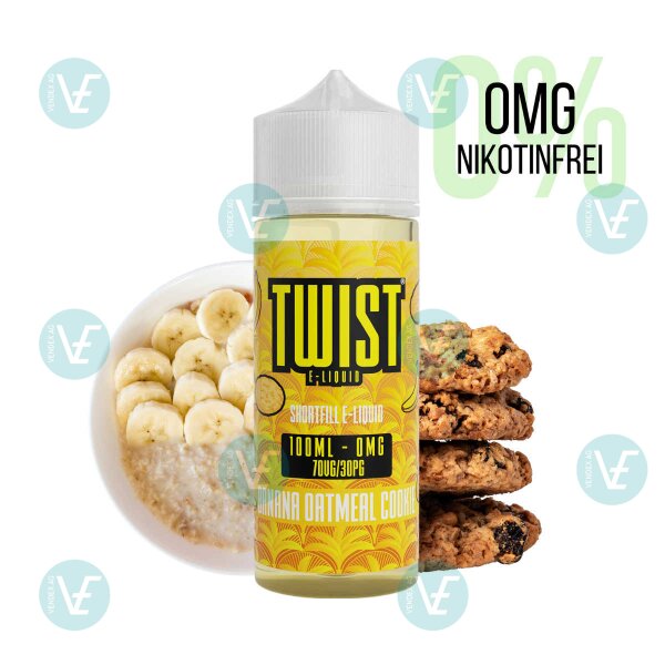 Twist E-Liquids -  120ml Shortfill Banana Oatmeal Ohne Nikotin